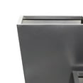 thumbnail image 5 of DecMode 17", 21", 25"H Light Weight Dark Gray Metal Geometric Planter with Tapered Base (3 Count), 5 of 12