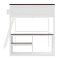 thumbnail image 6 of Queen Size Loft Bed with Desk,Open Shelf and a Storage Box,USB Charging Station,White(ETA:4/14), 6 of 16