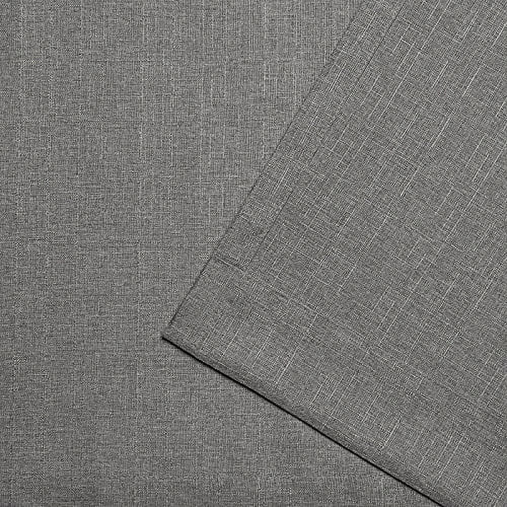 Exclusive Home Loha Tuxedo Tab Top Curtain Panel Pair, 54"x108", Black Pearl