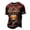 Wine, variant on Broave Men Halloween Skeleton Hand Jack O'Lantern Crewneck Short Sleeve T-Shirt, All Over Print Bat Scroll Casual Graphic Tee, Gothic Halloween Top for Men Daily Wear & Halloween Party Outfit