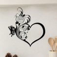 thumbnail image 3 of HELLOYOUNG Heart Shaped Metal Wall Art Rose Butterfly Iron Decor for Living Room Bedroom Valentine Gift, 3 of 5