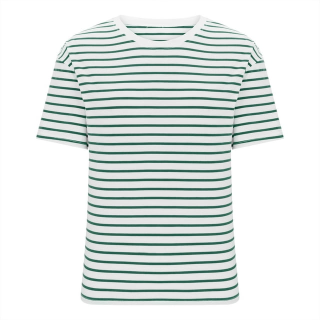 Liquidation d'Économies! BEFOKA T-Shirt pour Femmes Grande Taille, Hauts Blouse d'Été Décontractés pour Femmes, Blouses Décontractées pour Femmes Mode T-Shirt Rayé Col Rond Haut à Manches Courtes