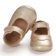 thumbnail image 6 of Krdevn Toddler Girls' Scallop Mary Jane Shoes, Adjustable Hook and Loop Strap Round Toe Lightweight Soft Sole Non- Casual Crib Shoes for Spring,Sizes 6-12 Months, 6 of 7