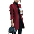 thumbnail image 5 of BAETEUY Women's Woolen Coat Stand Collar Slim Fit Overcoat, 5 of 8