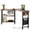 Brown, variant on 360° Rotating Sofa Side Table, Mobile End Table with 2-Tier Storage Shelves, Swivel Rolling Desk with 6 Lockable Wheels, Metal Frame, Movable Laptop Table Couch Snack Table for Home