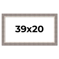 39x20 Frame Grey Real Wood Picture Frame Width 2.75 Inches | Interior Frame Depth 0.5 Inches |