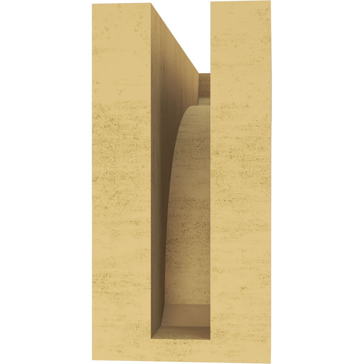 3"W x 9"D x 6"H Classic Legacy Rough Cedar Woodgrain TimberThane Corbel, Primed Tan