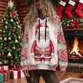 thumbnail image 4 of HOMBOM Womens Merry Christmas Sweatshirts Funny Pullover Hoodies Vintage Santa Casual Long Sleeve Tops for Ladies, 4 of 9