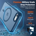 thumbnail image 3 of AMAGA for iPhone SE Case 2022 (3rd)/2020 (2nd), iPhone 8 / 7 Case [Compatible with Magsafe] Translucent Matte Magnetic Phone Cover, Military Grade Drop Protection Shockproof Phone Cover, Deep Blue, 3 of 7