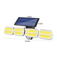thumbnail image 3 of TIMIFIS Solar Rechargeable Wall Light, Human Body Induction Garden Street Light, Outdoor Light With Four Sides Light, Garage Light, Remote Control + Light Control -, 3 of 7