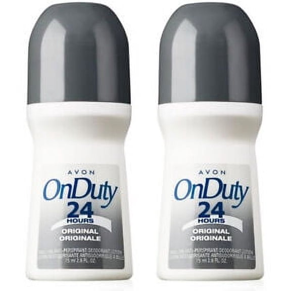 (2 Pack) AVON On Duty 24 Hours Original Roll-on Anti-perspirant Deodorant 2.6oz