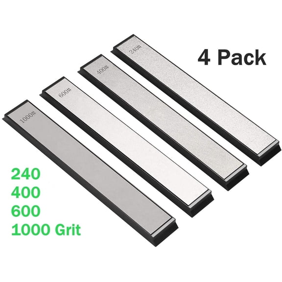 SATC 4Pcs Diamond Sharpening Stone Set 240-1000 Grit for Sharpening Knives