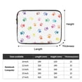 thumbnail image 3 of colorful prints cat dog paw Portable Laptop Sleeve Compatible with MacBook Air Notebook Computer Case for Men Women College School Students, 3 of 7