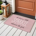 thumbnail image 4 of Pink Entryway Rug 2'x3'&nbsp; Non Slip Front Door Mats, She Leaves A Little SPARKLE Wherever She Goes Entrance Rugs Indoor Outdoor Carpet, Washable Floor Mats Small Area Rug for Bedroom Kitchen, 4 of 8