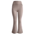 thumbnail image 6 of Hpapadks Yoga Pants Women High Waisted Casual Solid Flared Yoga Trousers with Pocket Gym Pants Women Khaki XXL, 6 of 6