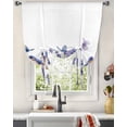 thumbnail image 3 of Purple Spring Floral Tie Up Curtains for Kitchen Bathroom Bedroom Windows 45 Inch Length, Watercolor Summer Birds Butterfly Balloon Drape Curtains Shade Rod Pocket Drapery Curtain Panel, 42"x45", 3 of 7