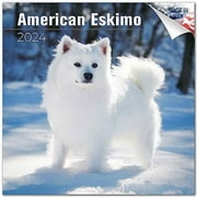 2023 2024 American Eskimo Dog Calendar - Dog Breed Monthly Wall Calendar - 12 x 24 Open - Thick No-Bleed Paper - Giftable - Academic Teacher's Planner Calendar Organizing & Planning - Made in USA