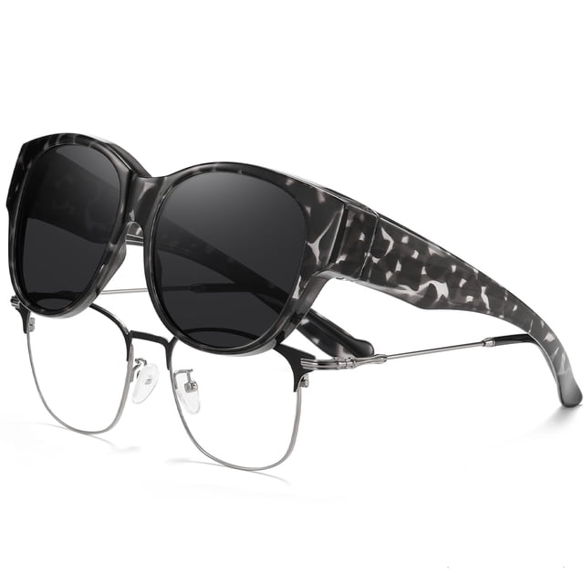 Gafas de Sol Polarizadas HAOLOTA para Usar Sobre Anteojos para Mujer