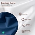 thumbnail image 4 of Yiannan Waterproof Fabric Shower Curtain Liner with 3 Magnets,Machine Washable，Mold Resitant,72x72inch,Navy, 4 of 8