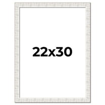 22x30 Frame White Sonoma Rustic Wood Picture Frame | 1.5 Inch Moulding Width | Complete with UV