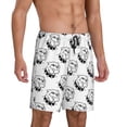 thumbnail image 2 of Logiee Cool Dog Print Men's Pajama Shorts with Drawstring & Pockets,Sleep Shorts for Men,Sleepwear Bottoms,Elastic Waistband Loungewear-XX-Large, 2 of 6
