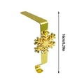 thumbnail image 3 of YaoZQ, Snowflake Stocking Holder For Mantle, Gold Christmas Metal Hangers With Non- Grip, Heavy Duty Fireplace Decor Hook, Mantel Clips For Holiday Party Supplies, Tabletop Xmas Decoration, 3 of 4