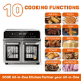 thumbnail image 5 of HYSapientia 24QT Dual Zone Air Fryer Oven With Rotisserie,10-in-1 Full Stainless Steel Air Fryer Toaster Oven 1800W For Family Cooking, 5 of 10