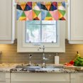 thumbnail image 2 of Yayeee Kitchen Valance Rod Pocket 54" x 18" Living Room Window Curtain, Minimalist Triangles, 2 of 6