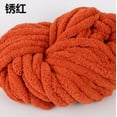 thumbnail image 1 of Zhuge Hilo de chenilla súper suave y cálido de 250 g para manta de punto, hilo de lana grueso para hacer tú mismo, perfecto para cualquier tejido y crochet, color naranja oscuro, 1 of 4