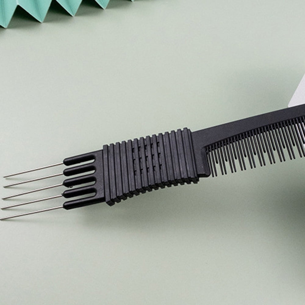 Carbon Combs with 5 Steel Tails Anti Static Styling Tail Hair Comb for