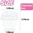 thumbnail image 2 of Clear Plastic Cups with Lids,6 oz-50 Pack Mini Parfait Cups with Dome Lids(No Hole),Disposable Party Dessert Cups for Cold Drinks,Fruit,Cupcake,Ice Cream,Snack,Candy, 2 of 7