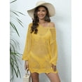 thumbnail image 3 of Uniexcosm Swimsuit Cover Ups for Women Hollow Out Swim Coverup Knited Summer Beach Cover Up Dress, 3 of 4