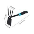 thumbnail image 3 of Hand Rake for Gardening | Quenched Steel Garden Tool with Fiberglass Handle for Weeding, Planting & Soil Cultivation | 1-Pack, 3 of 6