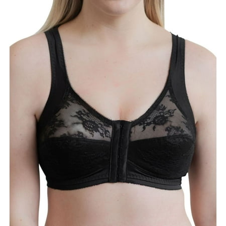 

Women s Cortland Intimates 9605 Back Support Front Close Bra (Black 52C)