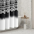 thumbnail image 4 of Stall Shower Curtain 36 x 72 Inch Boho Print Bathroom Decor Polyester Fabric Abstract Gradient Geometric Pattern Bath Curtains Modern Design Set with Hooks (Small Size), 4 of 6