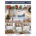 thumbnail image 6 of Valances for Windows Christmas Winter Leaf Rod Pocket Cafe Window Treatments Valance Curtains for Kitchen Bathroom Laundry Basement Windows 54"x18", 6 of 7