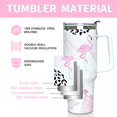 thumbnail image 4 of Flamingo Gifts Tumbler for Women Girls, Flamingo Lover 40 Oz Tumblers with Handle and Straw Lid, Leakproof Cup Mug Water Bottle Birthday Gift Idea, 4 of 6