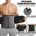 thumbnail image 4 of QRIC Mens Workout Waist Trainer Shapewear Neoprene Corset Sauna Sweat Trimmer Cincher Slimming Double Straps Belt, 4 of 6