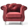 thumbnail image 4 of Glory Furniture Hollywood Velvet Chair in Burgundy, 4 of 6