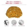 thumbnail image 4 of KLL Honey Bee Gnomes Pattern Shower Cap & Bath Cap for Women,Reversible Oversized Waterproof Shower Caps for all Hair Lengths,Elastic Reusable Bathing Hair Cap, 4 of 7