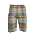 thumbnail image 3 of Men's Plaid Cargo Shorts Checkered Multi Pocket Lightweight Casual Button Shorts, Blue, 36, 3 of 3