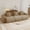 Brown, variant on Streamlined Design 3 Seat Velvet Modular Sofa - Brown French Edge Piping