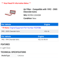thumbnail image 2 of Air Filter - Compatible with 1992 - 2005 Chevy Astro 1993 1994 1995 1996 1997 1998 1999 2000 2001 2002 2003 2004, 2 of 2