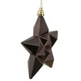 thumbnail image 4 of Northlight 12ct Matte Glittered Star Shatterproof Christmas Ornament Set 5" - Brown, 4 of 9