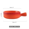 thumbnail image 2 of Ceramic Soup Bowl With Handle, Ramen Bowl, Small Pho Bowl, Microwave And Oven Safe-orange-600ml, 2 of 6