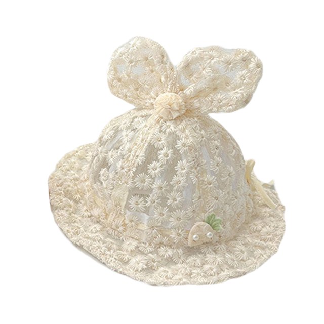 Fortune Baby Girl Summer Hat Mesh Flower Hat Infant Sweet Bow Cap