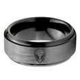 thumbnail image 2 of Mens Wedding Ring Grey Tungsten Gamer Mothers Day Gifts Custom Jewelry Man Couple Rings Set Unique, 2 of 8