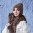 thumbnail image 2 of Scarfs for Women Winter Clothing for Women Hat Scarf And Glove Set Fashionable Outdoor Baby Warm Three Piece Set, 2 of 8