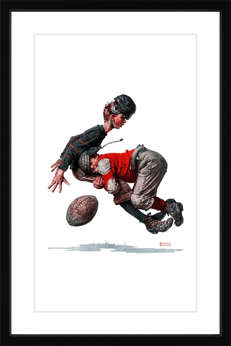 Marmont Hill 'Fumble' by Norman Rockwell Framed Painting Print
