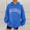 thumbnail image 4 of Los Angeles Hoodies for Women Fall Winter Long Sleeve Graphic Hooded Sweatshirt Streetwear Pullover Tops, 4 of 6